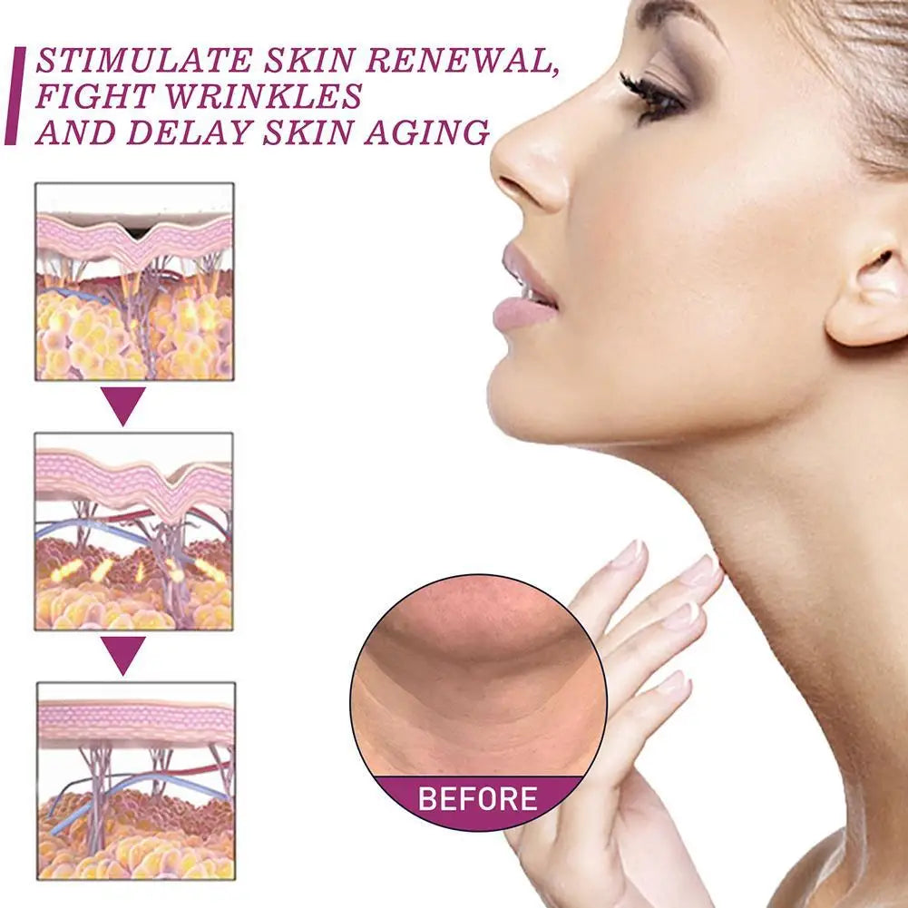 Collagen Neck Cream Nourishing Moisturizes, Lifts, Firms Neck, Reduces Double Chin and Fine Lines, Anti-Aging Rejuvenation